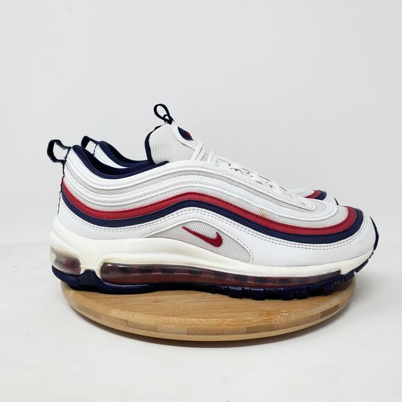 Nike Air Max 97‎ Shoes Womens 7.5 Red Crush White Blue Athletic Lace Up Sneaker - Picture 9 of 15